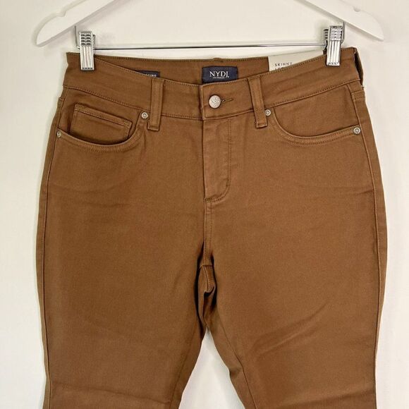 NEW NYDJ Ami Brown Lift Tuck Stretch Denim Skinny Legging Jeans - Picture 4 of 10